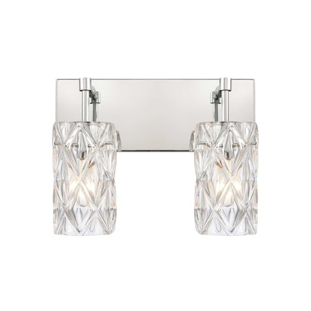 Forma de Crystal 14'' Wide 2-Light Vanity Light - Polished Chrome -  ELK HOME, 82191/2